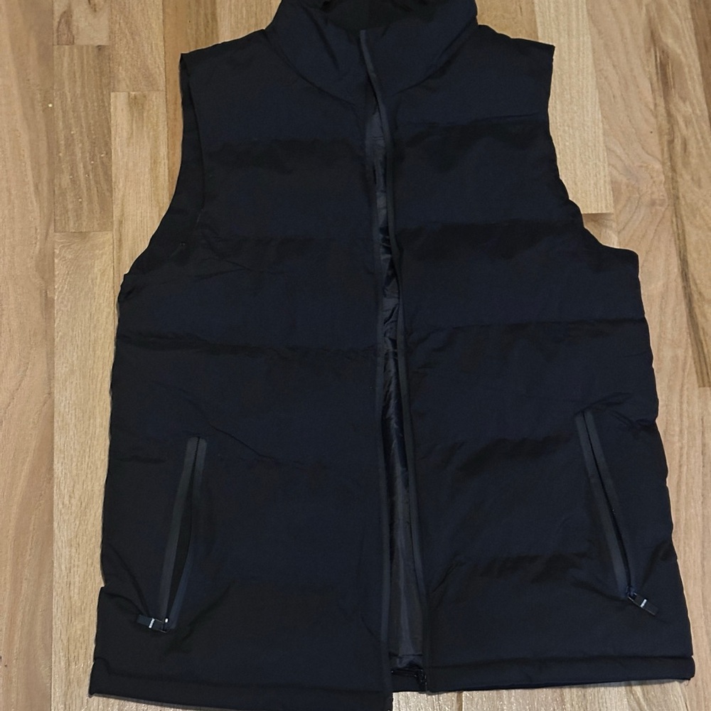Men Zip Up Puffer Vest Coat